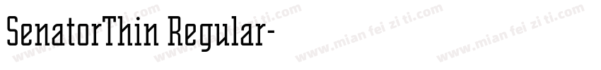 SenatorThin Regular字体转换